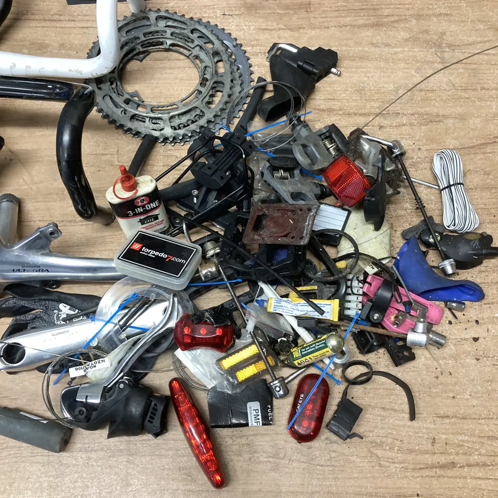 Specialized Air Force 2 Pump, Assorted Bike Parts, Oil Etc Image 1++